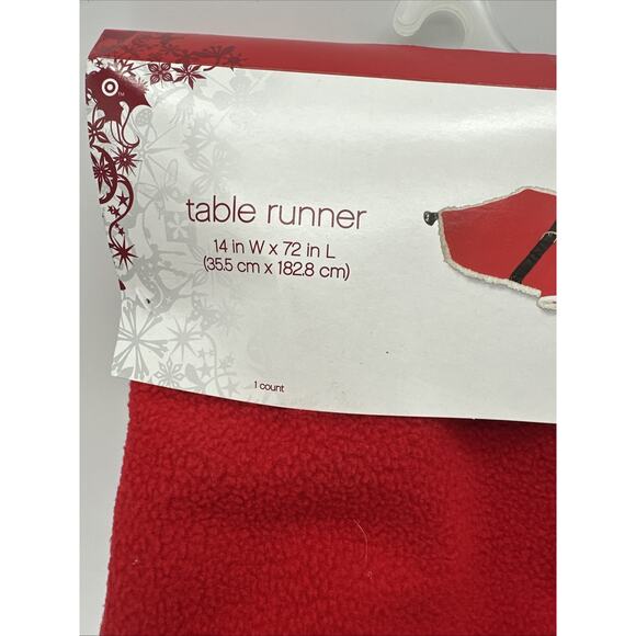 Vintage 2003 Target Christmas Table Runner Santa’s Suit With Bells NEW - Picture 2 of 3